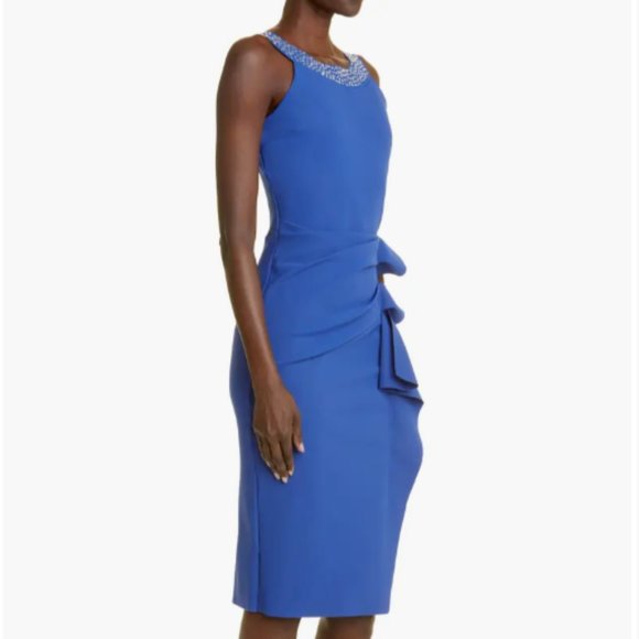 CHIARA BONI LA PETITE ROBE MARIANGELE NAUTICO COCKTAIL SHEATH DRESS 12 US/ 48 IT - Picture 3 of 9